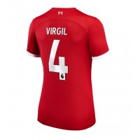 Dámy Fotbalový dres Liverpool Virgil van Dijk #4 2023-24 Domácí Krátký Rukáv